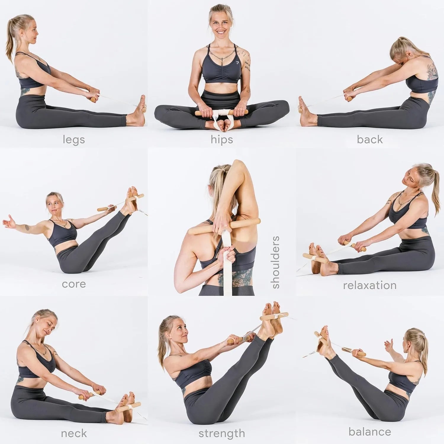 Sangle d’Étirement Yoga et Fitness Polyvalente