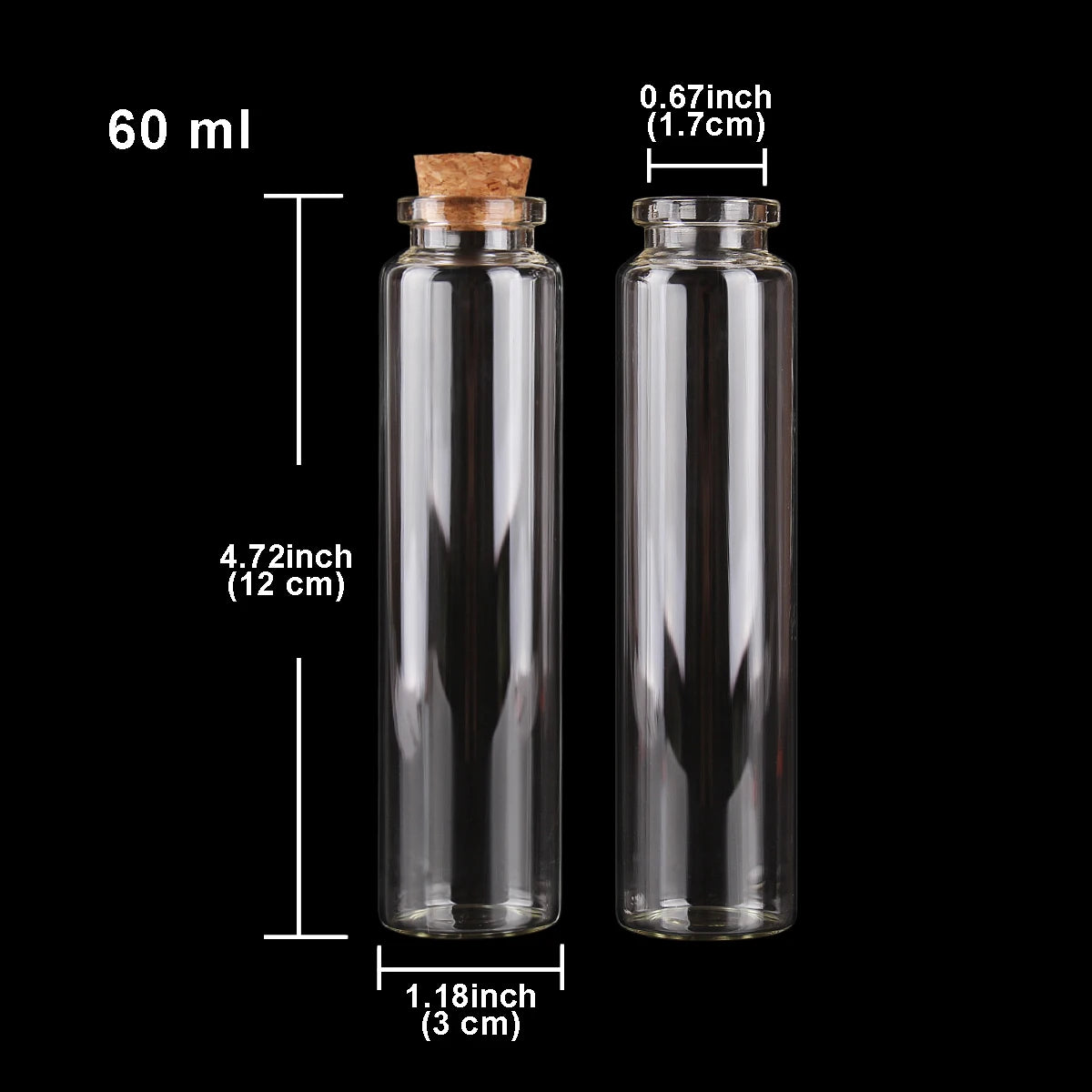 Lot 24 Bouteilles en Verre 60ml