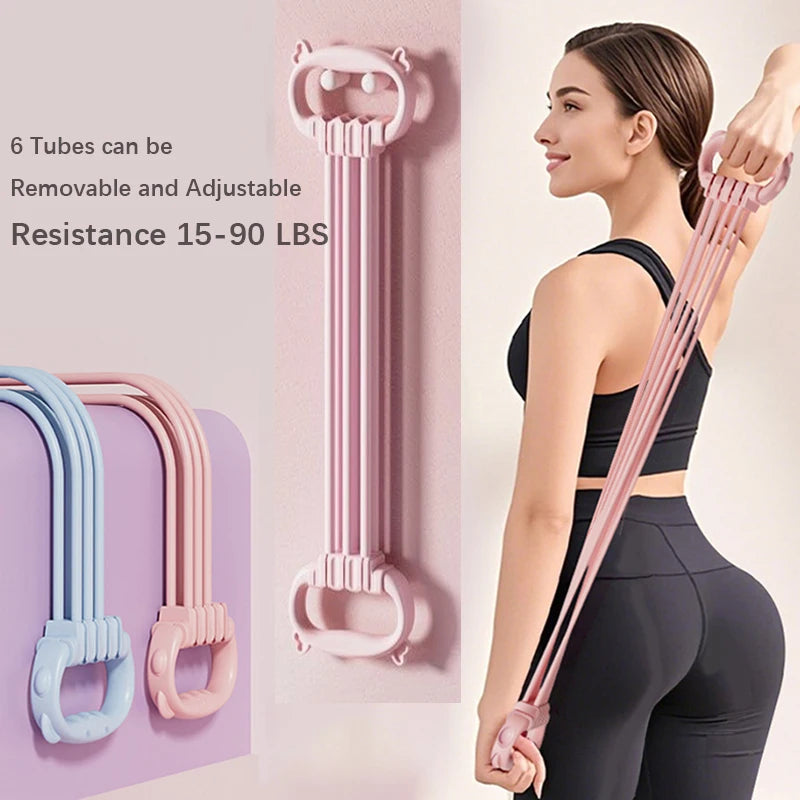 Sangle d’Étirement Yoga à 6 Cordes Réglable