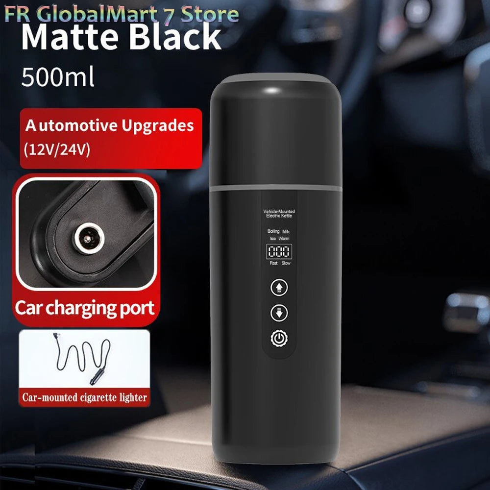 Bouilloire Voiture 12V/24V USB 500ml