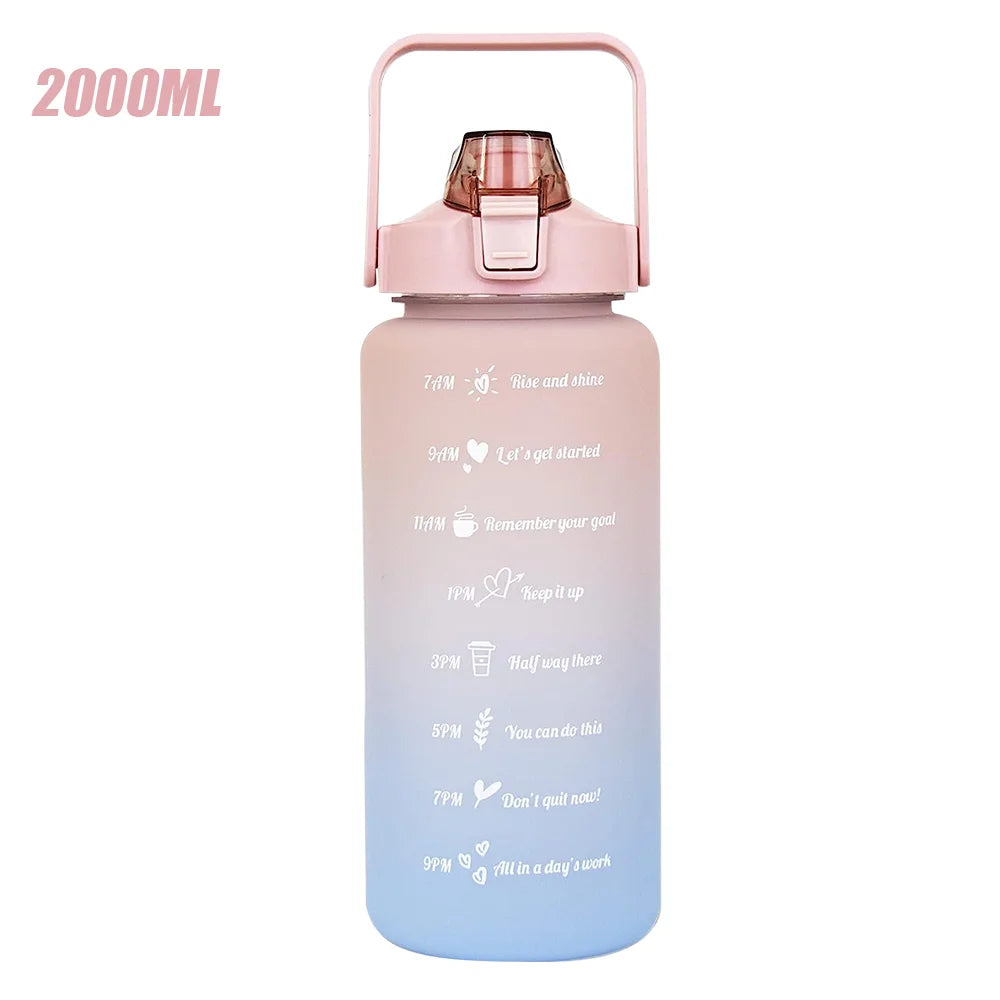 Gourde Sport 2L avec Paille et Anse