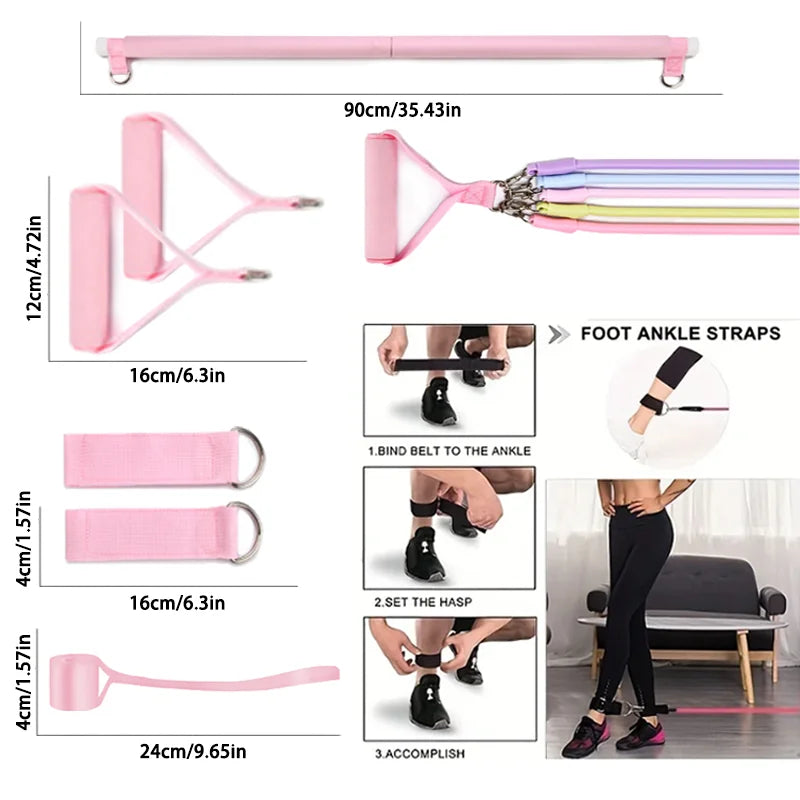 Set Corde Élastique Fitness Couleur Macaron