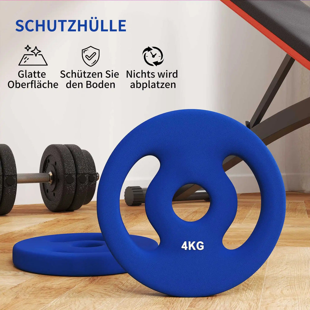 Jeu de Poids Haltères 2 × 4 kg – Bleu