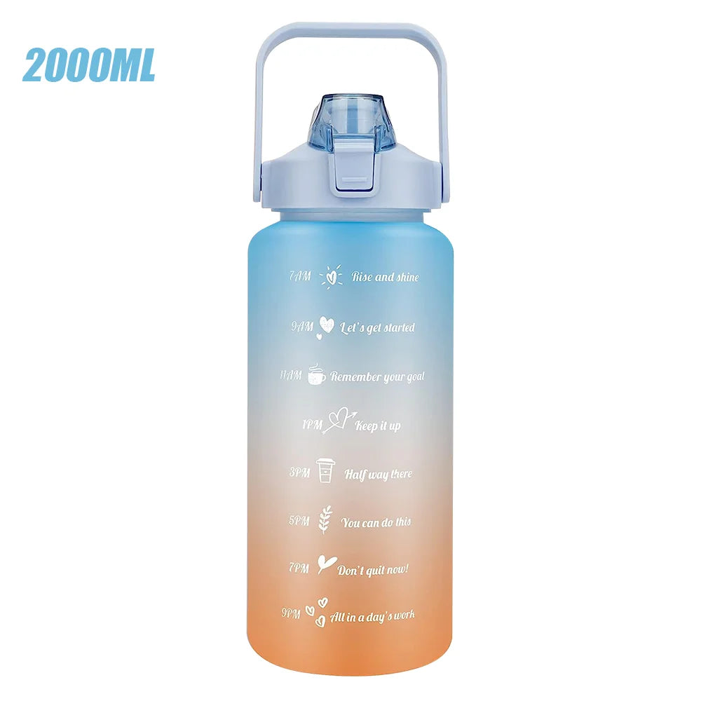 Gourde Sport 2L avec Paille et Anse