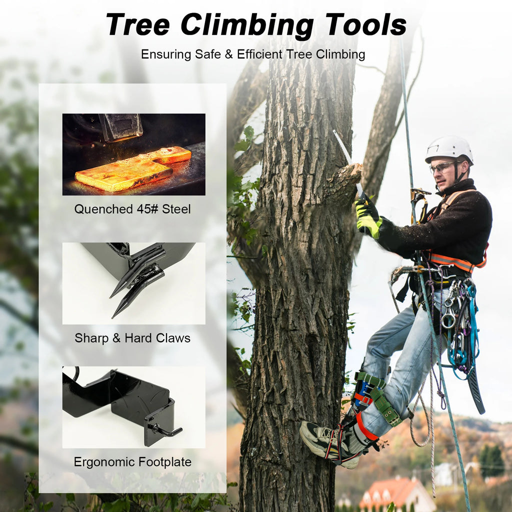 Kit d’Escalade d’Arbre avec Ceinture de Sécurité