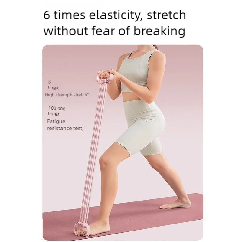 Sangle d’Étirement Yoga à 6 Cordes Réglable