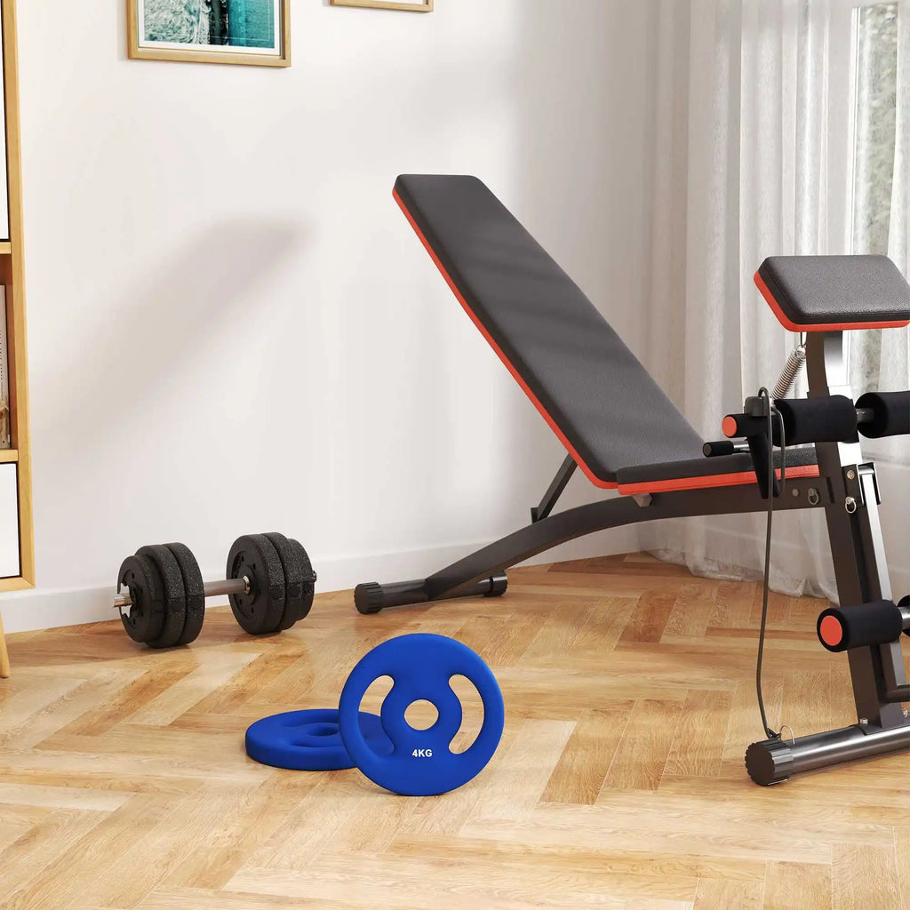 Jeu de Poids Haltères 2 × 4 kg – Bleu