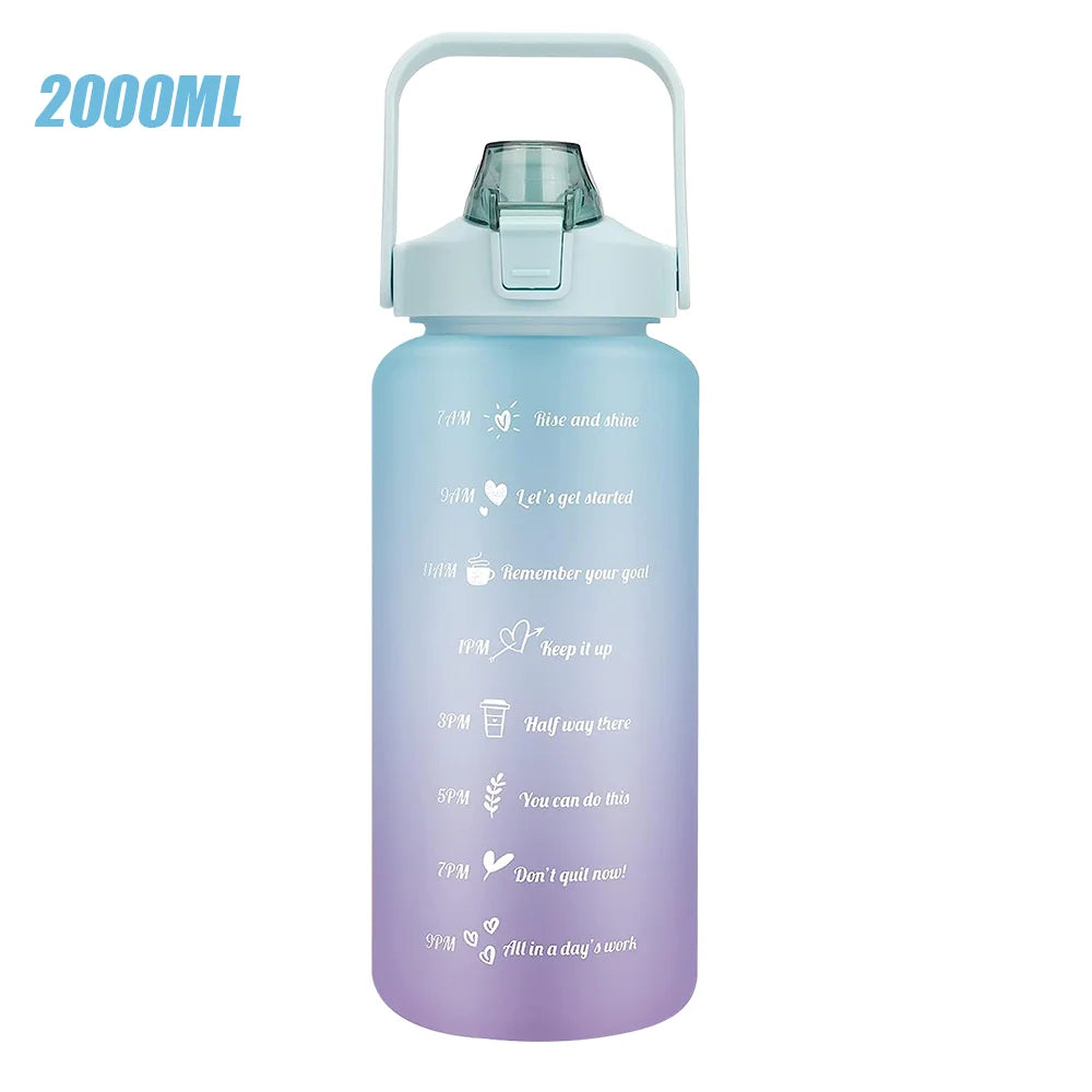 Gourde Sport 2L avec Paille et Anse