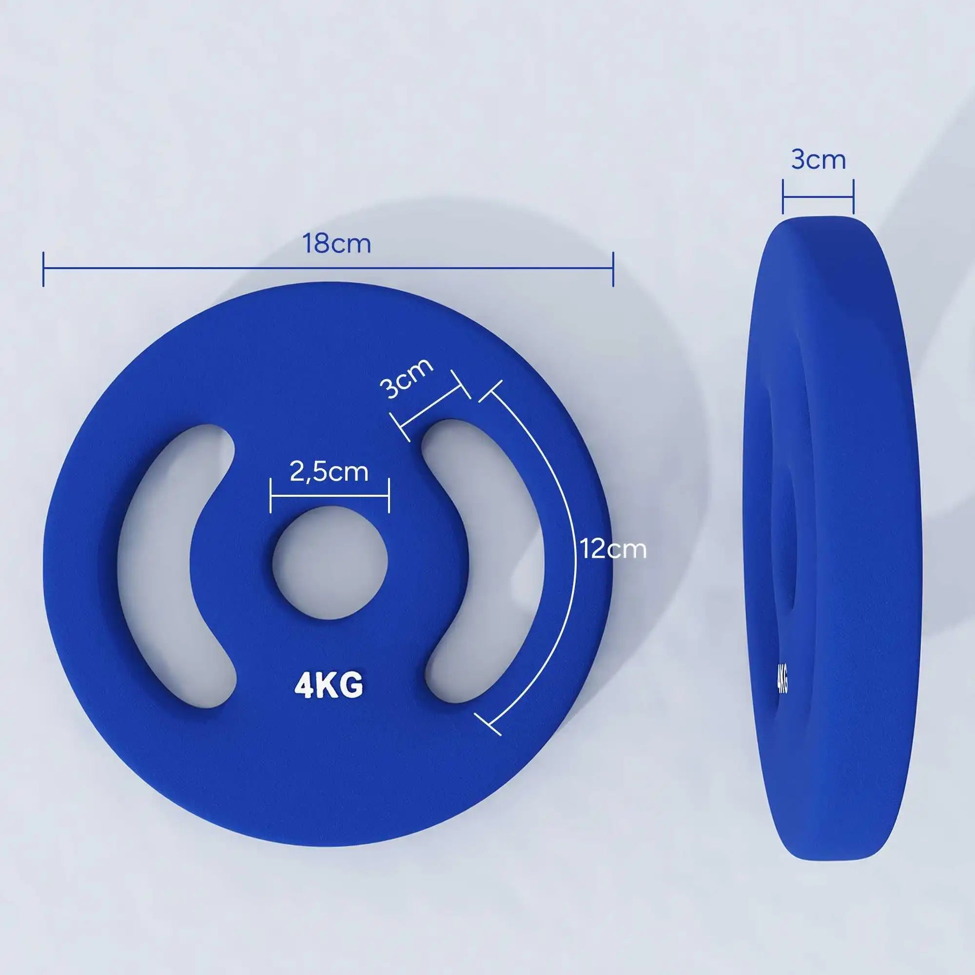 Jeu de Poids Haltères 2 × 4 kg – Bleu