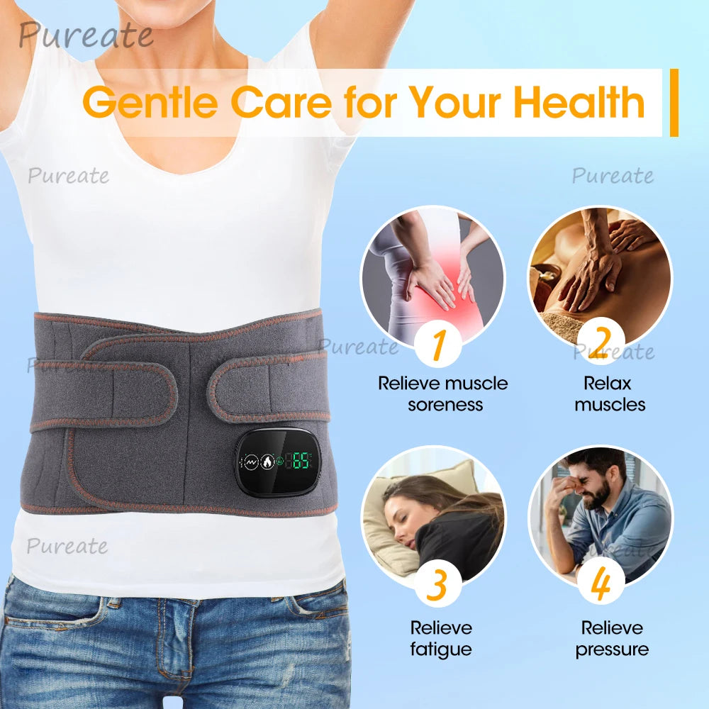 Ceinture de massage chauffante et vibrante
