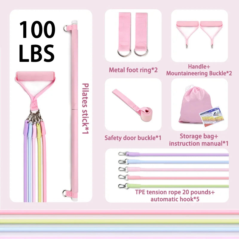 Set Corde Élastique Fitness Couleur Macaron