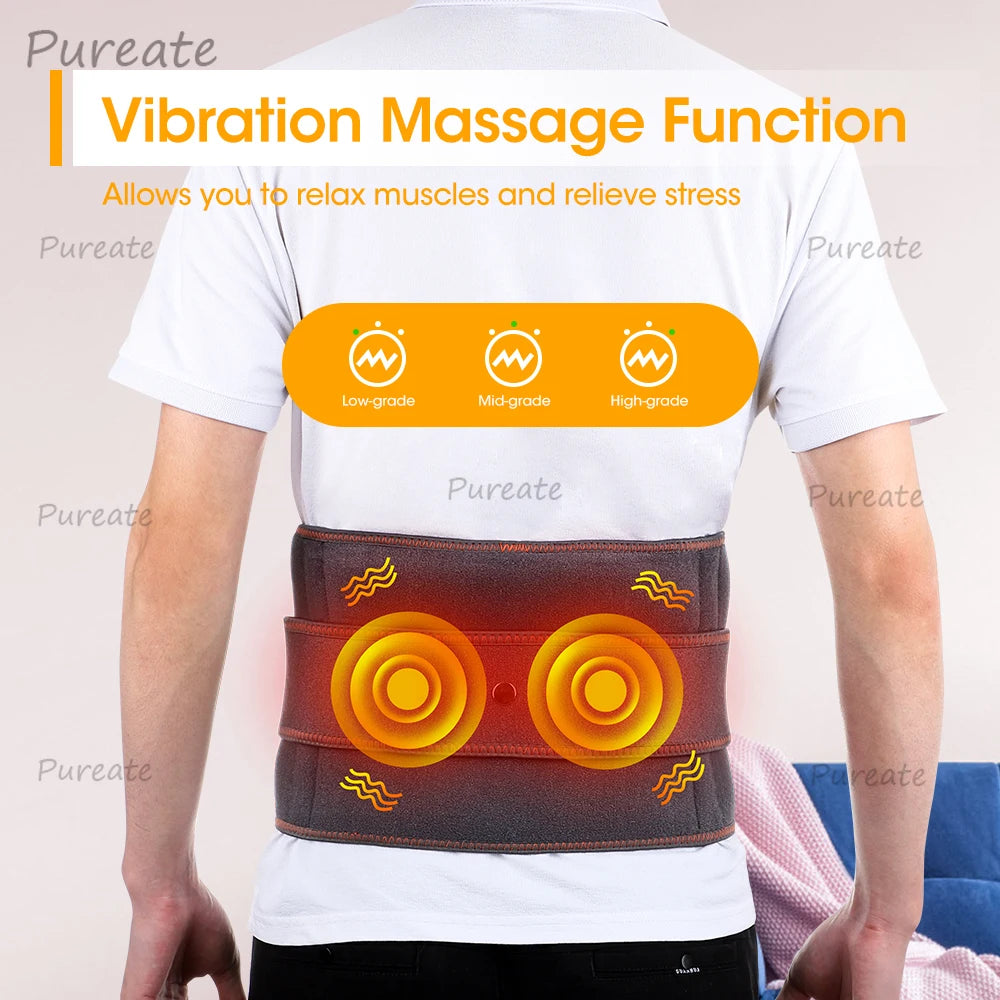 Ceinture de massage chauffante et vibrante