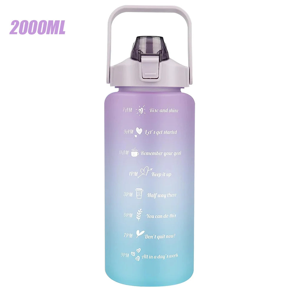 Gourde Sport 2L avec Paille et Anse